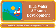 Blue Water A-Frame Development Sign