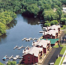 Sunset Cove condos include boat slips along the Wisconsin River in Wisconsin Dells.